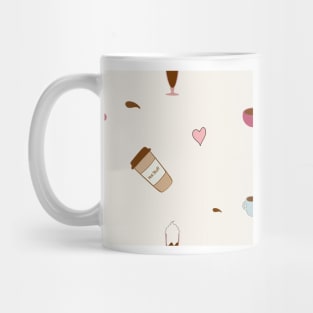 Cute Coffee Cup Pattern Mug